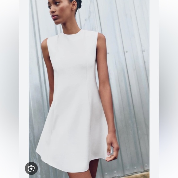Zara Stretch Knit Skater Sleeveless Dress | Small - Picture 2 of 6